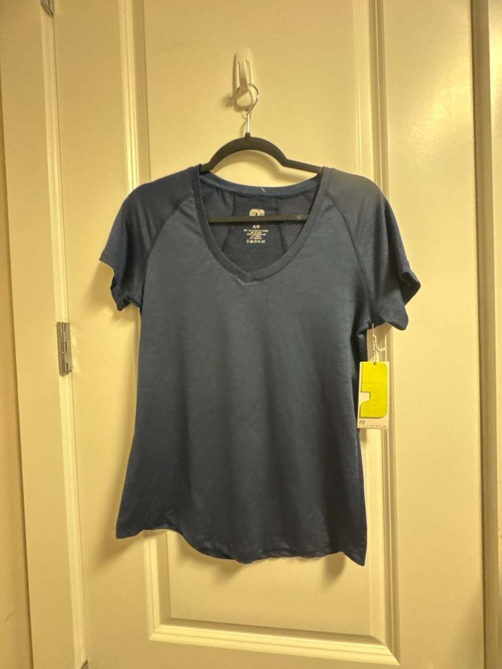 Fit Collective Women's V-Neck Performance Short Sleeve Tee in Peacoat Blue